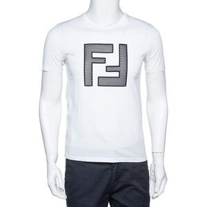 FENDI t shirt with mesh logo